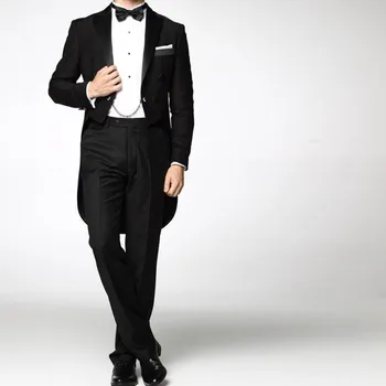 Black Tailcoat Groom Tuxedos Groomsmen wedding clothes men Wedding Suits Prom Bridegroom (Jacket+Pants+Tie) tuxedo jacket men
Black Tailcoat Groom Tuxedos Groomsmen wedding clothes men Wedding Suits Prom Bridegroom (Jacket+Pants+Tie) tuxedo jacket men