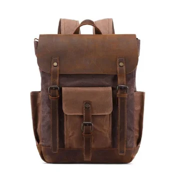 M309 New Oil Wax Canvas Cow Leather Backpacks Unisex Waterproof Rucksacks 15" Laptops Daypacks Large Capacity Vintage Mochilas
M309 New Oil Wax Canvas Cow Leather Backpacks Unisex Waterproof Rucksacks 15" Laptops Daypacks Large Capacity Vintage Mochilas