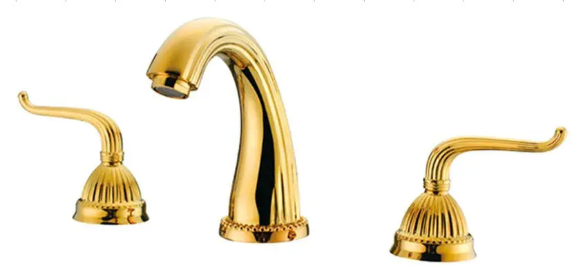 FREE SHIP gold colour 3 Pcs classic widespread bathroom lavatory sink faucet mixer tap lever handles deck mounted
FREE SHIP gold colour 3 Pcs classic widespread bathroom lavatory sink faucet mixer tap lever handles deck mounted