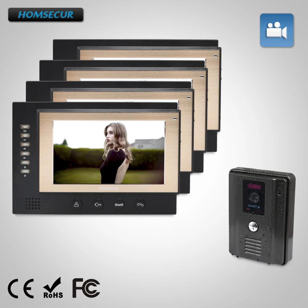 HOMSECUR 7" Wired Hands-free Video&Audio Home Intercom+Outdoor Monitoring 1C4M : TC011-B Camera(Black)+TM701R-B Monitor(Black)
HOMSECUR 7" Wired Hands-free Video&Audio Home Intercom+Outdoor Monitoring 1C4M : TC011-B Camera(Black)+TM701R-B Monitor(Black)