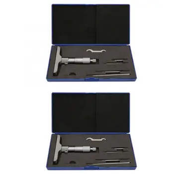 0-100mm / 0-150mm High Accuracy Round Head Depth Micrometer Gauge Gage Measuring Tool + 5Pcs Connecting Rods mesurement tool
0-100mm / 0-150mm High Accuracy Round Head Depth Micrometer Gauge Gage Measuring Tool + 5Pcs Connecting Rods mesurement tool