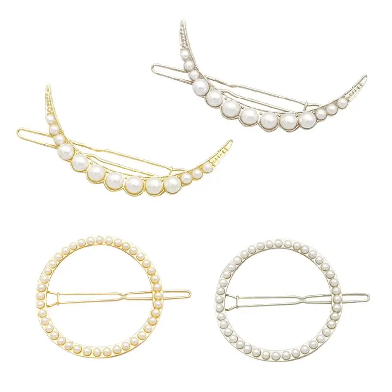 Korean Geometric Moon Circle Frog Bobby Pins Women Imitation Pearl Beaded Ponytail Holder Hair Clip Decorative Styling Barrette
Korean Geometric Moon Circle Frog Bobby Pins Women Imitation Pearl Beaded Ponytail Holder Hair Clip Decorative Styling Barrette