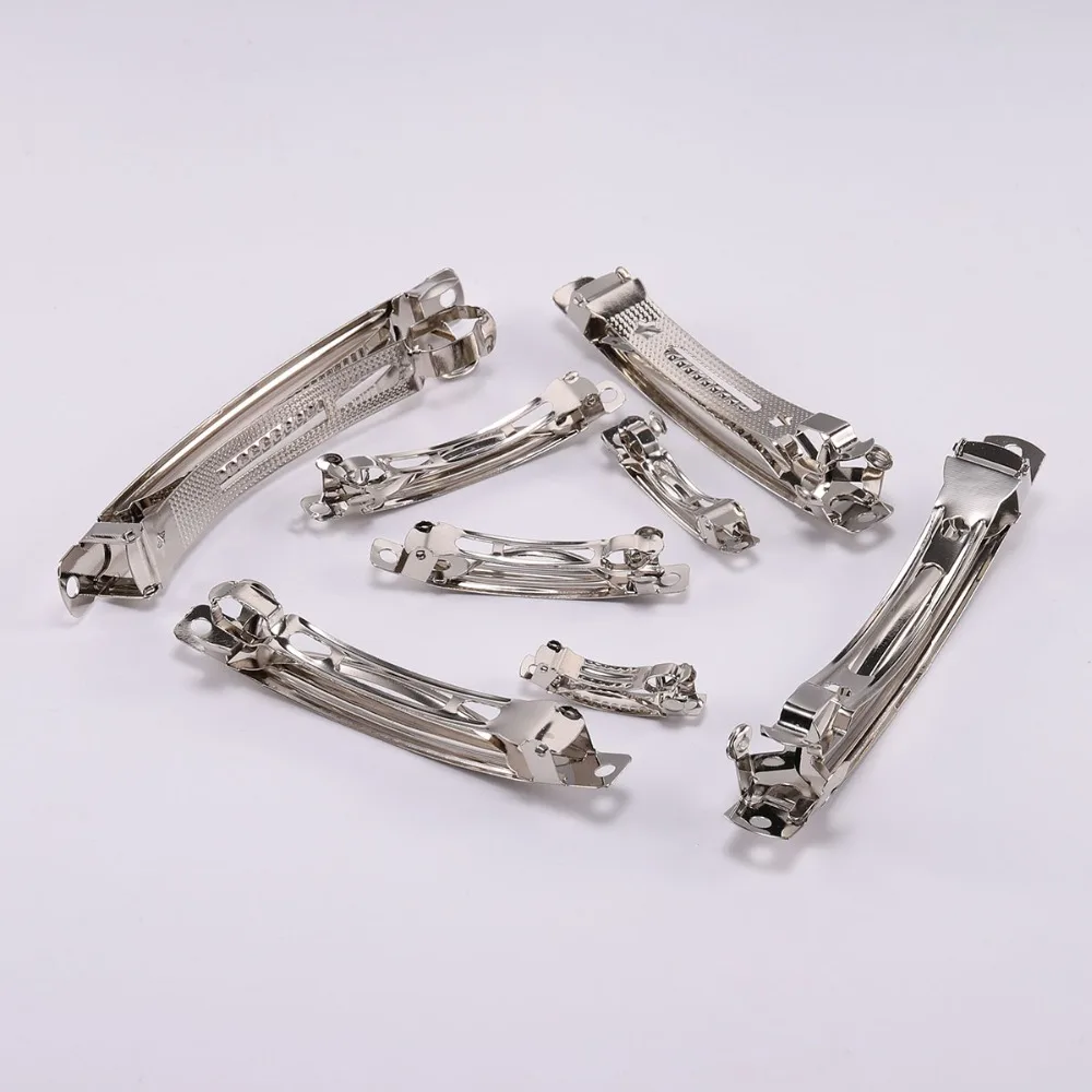 10pcs Automatic Clip Blank Width Setting Rhodium Bow Hairpin French Barrette Style Spring Hair Clips For Jewelry Making Supplies
10pcs Automatic Clip Blank Width Setting Rhodium Bow Hairpin French Barrette Style Spring Hair Clips For Jewelry Making Supplies
