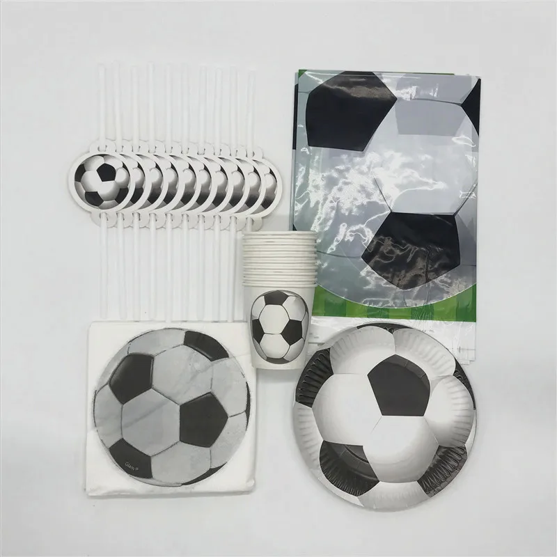81Pcs/lot White Football Theme Boy Girl Birthday Party Gender Reveal Paper 20Cup 20Plate 20Straw 20Napkin 1Tablecover Supply
81Pcs/lot White Football Theme Boy Girl Birthday Party Gender Reveal Paper 20Cup 20Plate 20Straw 20Napkin 1Tablecover Supply