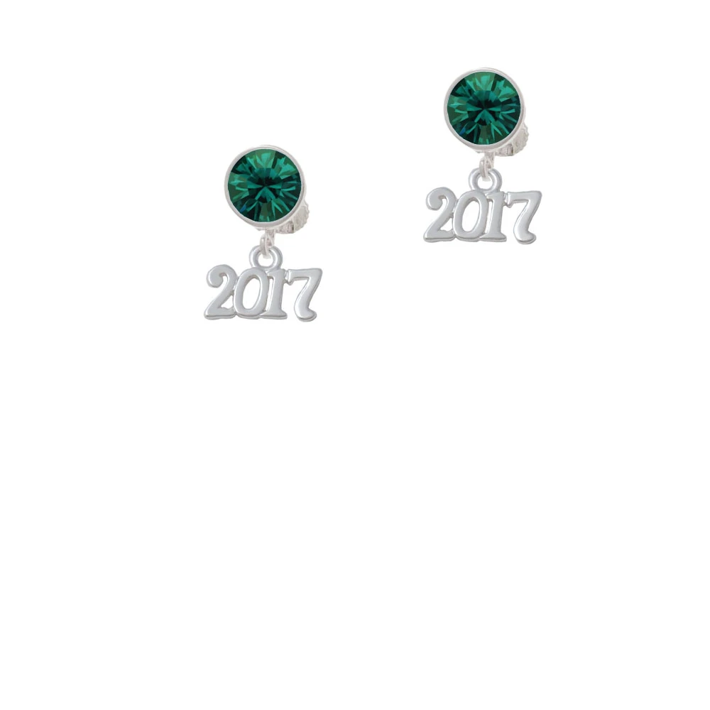 Horizontal Year - 2017 - Crystal Clip On Earrings (5)