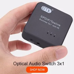 Optical Audio Switch 3x1 with IR