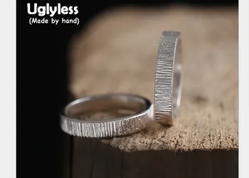 Uglyless Real S 990 Silver Fine Jewelry for Lovers Handmade Carved Stripes Finger Rings Simple Fashion Unisex Plain Ring Bijoux
Uglyless Real S 990 Silver Fine Jewelry for Lovers Handmade Carved Stripes Finger Rings Simple Fashion Unisex Plain Ring Bijoux