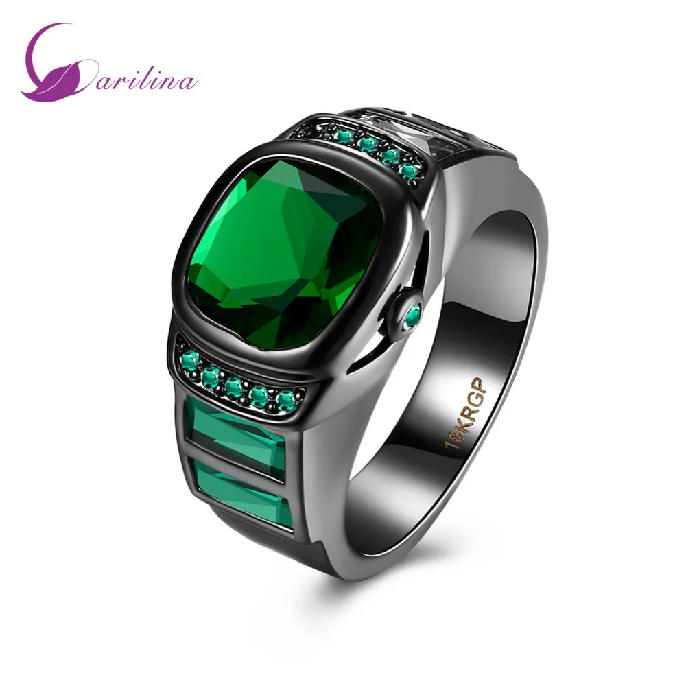 New Statement Jewelry 18k stamp Emerald Green Topaz rings for Women Black Gun Plated Ring size 6 7 8 R2021
New Statement Jewelry 18k stamp Emerald Green Topaz rings for Women Black Gun Plated Ring size 6 7 8 R2021