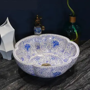 Blue And White China Vintage Style Ceramic Art Basin Sink Counter Top Bathroom Sink ceramic hand wash basin bathroom sink flower
Blue And White China Vintage Style Ceramic Art Basin Sink Counter Top Bathroom Sink ceramic hand wash basin bathroom sink flower