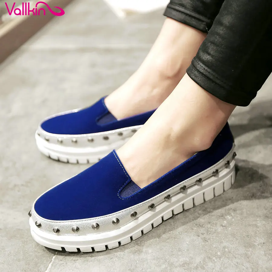 VALLKIN Spring Autumn Women Loafers Round Toe Flat Platform Casual Shoes Black Mixed Color Flock Ladies Party Shoes Size 34-43
VALLKIN Spring Autumn Women Loafers Round Toe Flat Platform Casual Shoes Black Mixed Color Flock Ladies Party Shoes Size 34-43