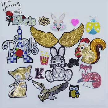 New arrive Cartoon Embroidery Sequins patch Hot melt adhesive Patch DIY Iron on patch Badges Clothing Sewing Accessory Supplies
New arrive Cartoon Embroidery Sequins patch Hot melt adhesive Patch DIY Iron on patch Badges Clothing Sewing Accessory Supplies