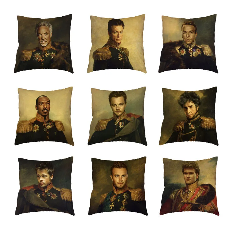 White Cushion Cover Celebrities Oil Painting Army Generals Leonardo Polyester Peach Skin Home Decor Car Seat Pillowcases 45x45cm
White Cushion Cover Celebrities Oil Painting Army Generals Leonardo Polyester Peach Skin Home Decor Car Seat Pillowcases 45x45cm