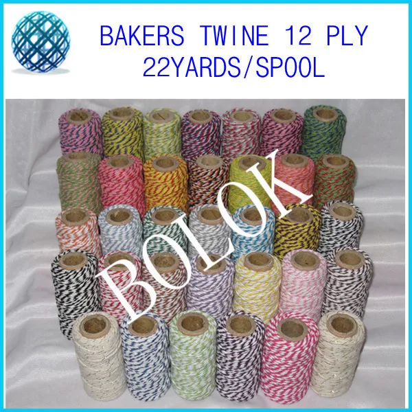 500pcs/lot Bakers twine (22yard/spool) DIY twine color cotton twine 37 kind color wholesale by free shipping
500pcs/lot Bakers twine (22yard/spool) DIY twine color cotton twine 37 kind color wholesale by free shipping