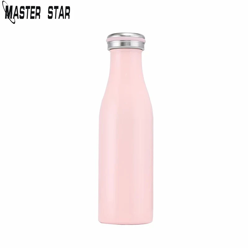 Master Star 350/500 мл Kawaii бутылка для воды с крышкой нержавеющая сталь милая молока 6