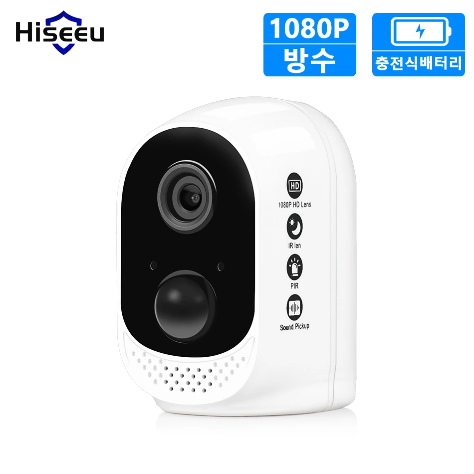 Hiseeu HD 1080P wifi security IP Camera with Rechargeable Battery wireless home safety cctv Camera PIR alarm IP66 Waterproof
Hiseeu HD 1080P wifi security IP Camera with Rechargeable Battery wireless home safety cctv Camera PIR alarm IP66 Waterproof