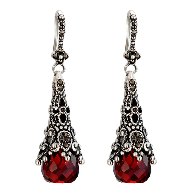 VOJEFEN 925 Sterling Silver Oxidized Ethnic Style Teardrop Dangle Earrings ! Natural Red Gemstones Vintage Hook Earrings
VOJEFEN 925 Sterling Silver Oxidized Ethnic Style Teardrop Dangle Earrings ! Natural Red Gemstones Vintage Hook Earrings