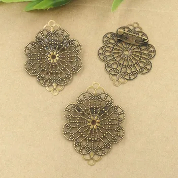 Vintage Blank Brooches Bases Antique Bronze tone Plated Brass Filigree Flower Bezel Back Pins Brooch Settings Findings 35x45mm
Vintage Blank Brooches Bases Antique Bronze tone Plated Brass Filigree Flower Bezel Back Pins Brooch Settings Findings 35x45mm