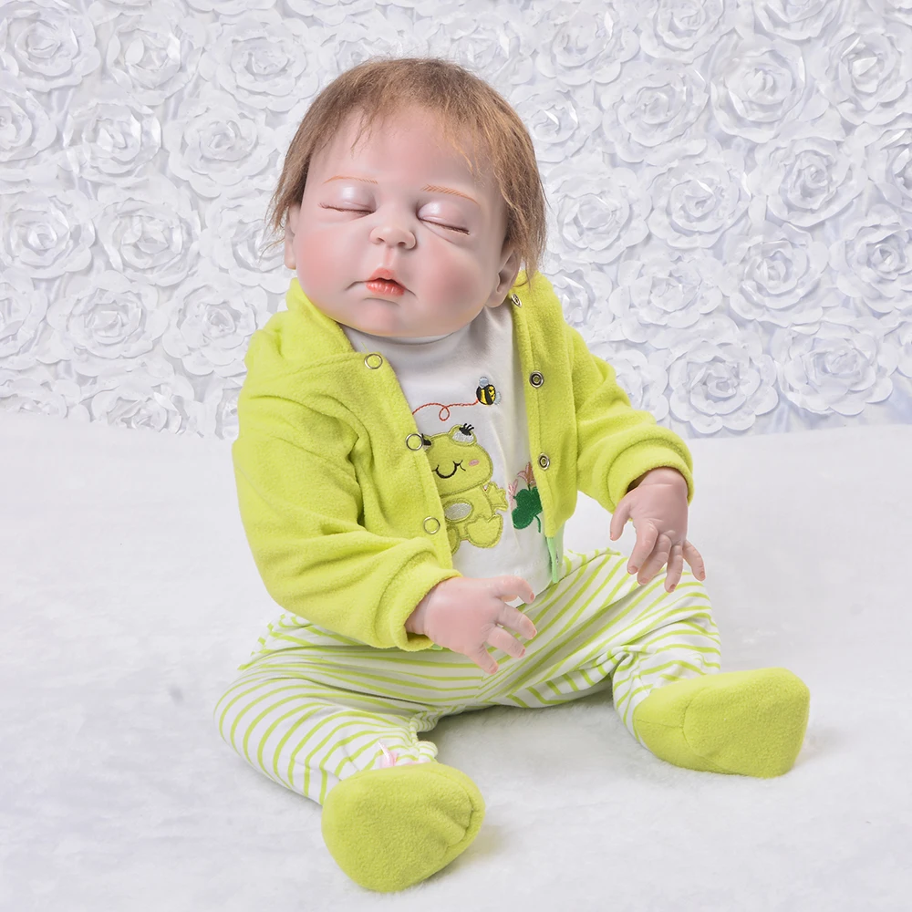 Real silicone reborn baby boy dolls can bathe newborn bebes reborn 23"57cm children gift toy doll boneca reborn menino
Real silicone reborn baby boy dolls can bathe newborn bebes reborn 23"57cm children gift toy doll boneca reborn menino