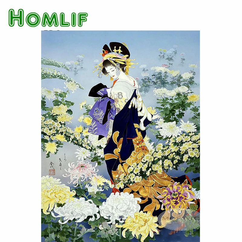 HOMLIF 5d needlework 5d diy diamond embroidery japanese geisha diamond painting cross stitch full square drill home art
HOMLIF 5d needlework 5d diy diamond embroidery japanese geisha diamond painting cross stitch full square drill home art