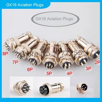 

10sets 16mm GX16 Aviation plugs 2P 3P 4P 5P 6P 7P 8P 9P 10P Male Female Wire Panel Plugs Jack Adaptor Connector Interface