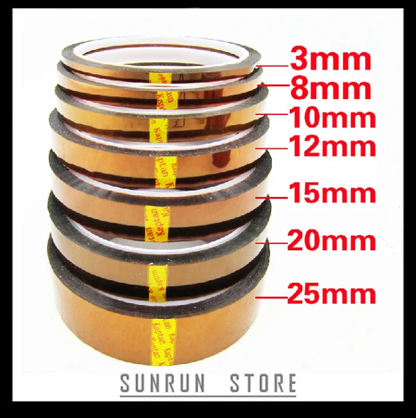 7pcs/lot 100ft 3mm/8mm/10mm/12mm/15mm/20mm/25mm*33m Gold BGA Tape, Thermal Insulation Tape, High Temperature Tape
7pcs/lot 100ft 3mm/8mm/10mm/12mm/15mm/20mm/25mm*33m Gold BGA Tape, Thermal Insulation Tape, High Temperature Tape