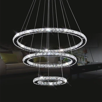 Remote Control Crystal Rings Chandeliers For Dining Room Mirror Stainless Steel Modern Led Chandelier Lighting lustre cristal
Remote Control Crystal Rings Chandeliers For Dining Room Mirror Stainless Steel Modern Led Chandelier Lighting lustre cristal