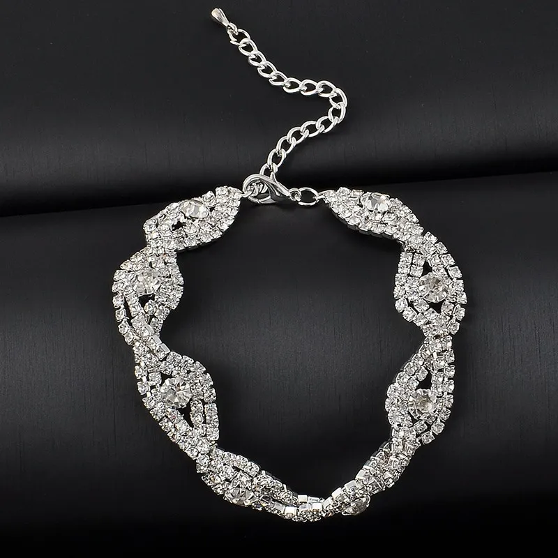 HB22 For Kim new arrival deluxe silver sparkling crystal bracelet for birthday gift
HB22 For Kim new arrival deluxe silver sparkling crystal bracelet for birthday gift