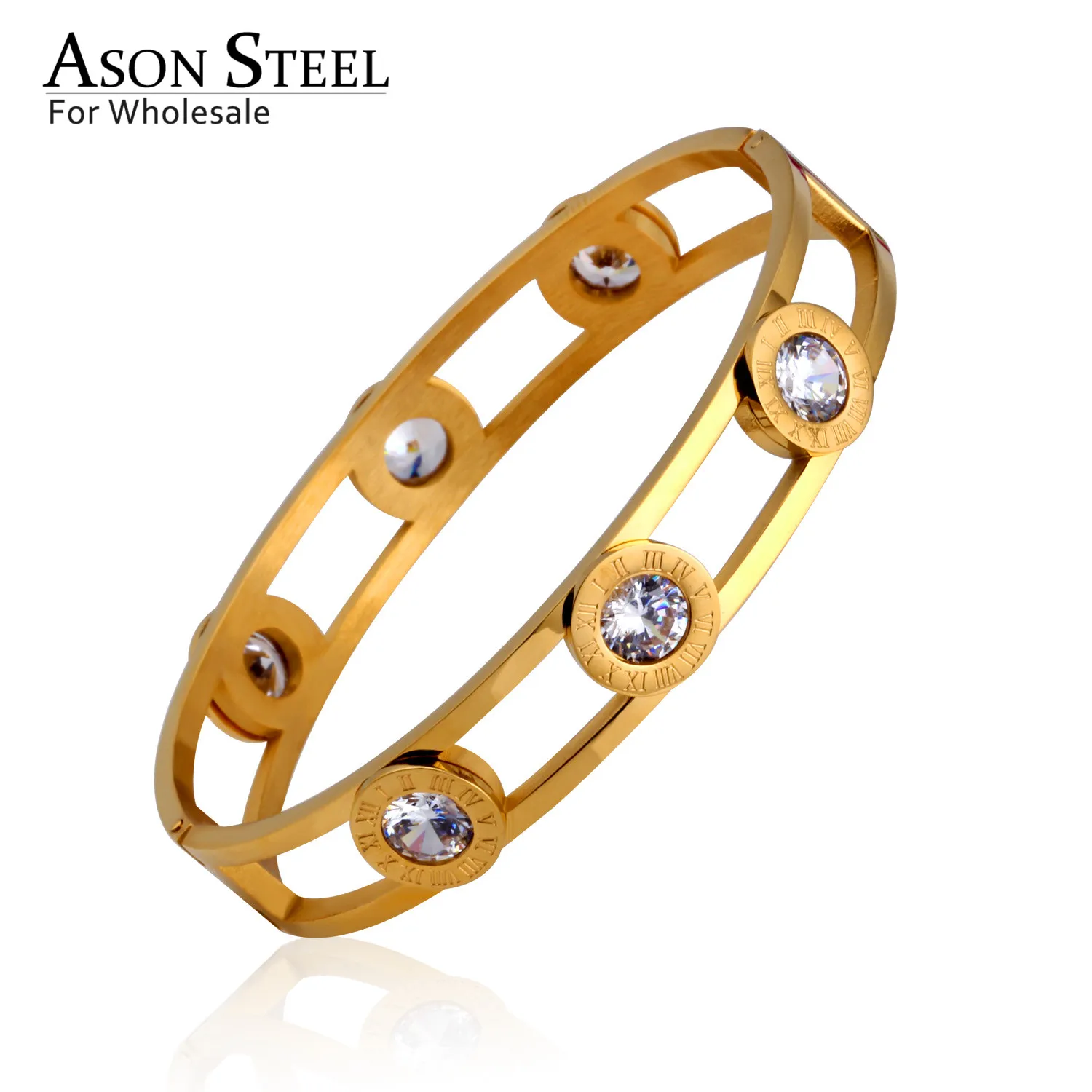 ASONSTEEL Women Top Bracelets Bangles Set for Women Love Hollow AAA+ CZ Charm Femme Bangle Gold Stainless Steel Bangle
ASONSTEEL Women Top Bracelets Bangles Set for Women Love Hollow AAA+ CZ Charm Femme Bangle Gold Stainless Steel Bangle