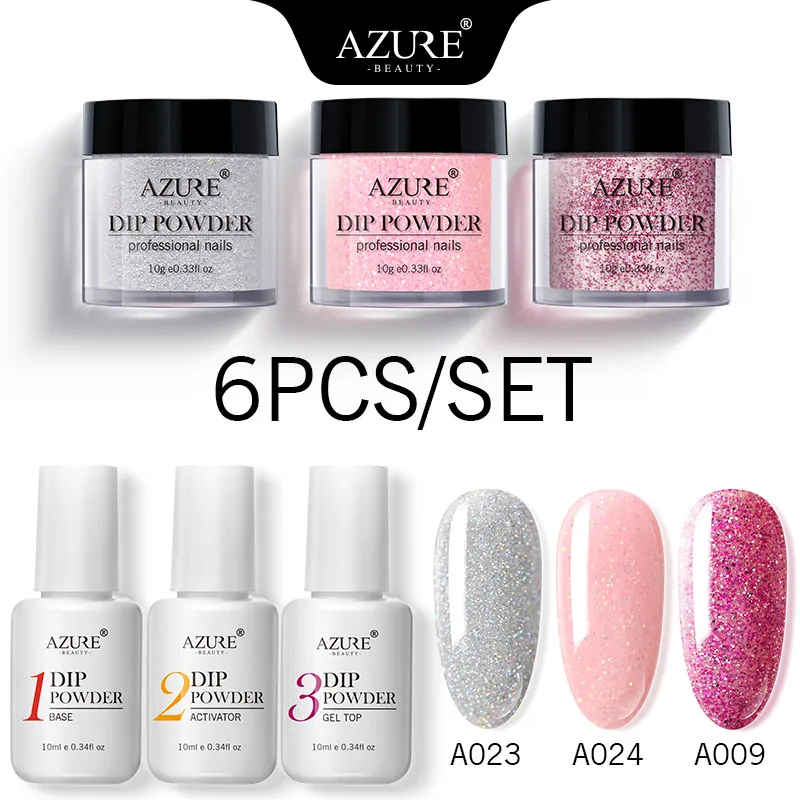 Azure Beauty 6Pcs/Lot Dipping Powder Gradient 24 Colors Holo Nail Dip Powder Glitter Nail Powder Base Top Nail Coat Gel Set
Azure Beauty 6Pcs/Lot Dipping Powder Gradient 24 Colors Holo Nail Dip Powder Glitter Nail Powder Base Top Nail Coat Gel Set