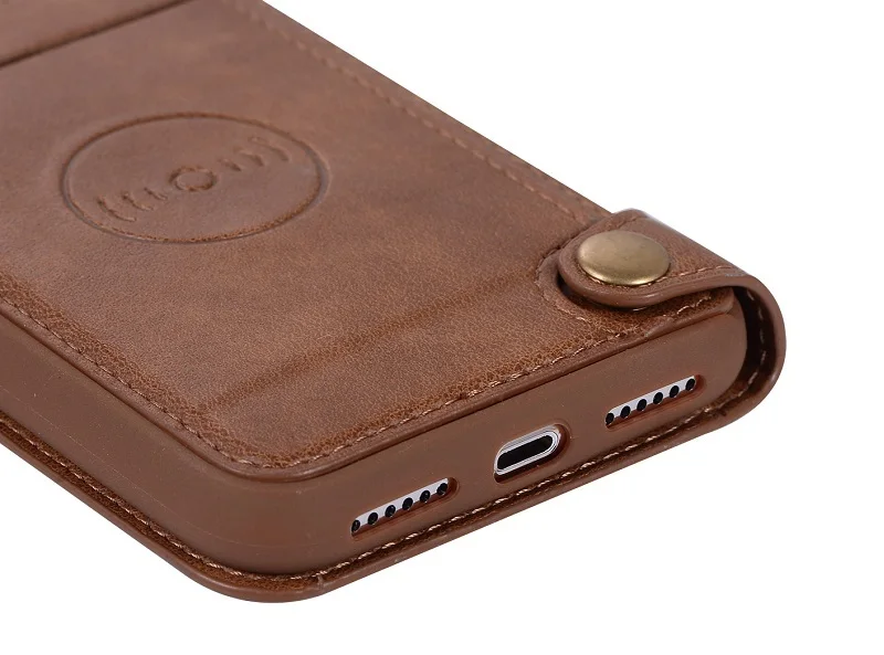 genuine leather flip case for iPhone x luxury card PHONE coverS