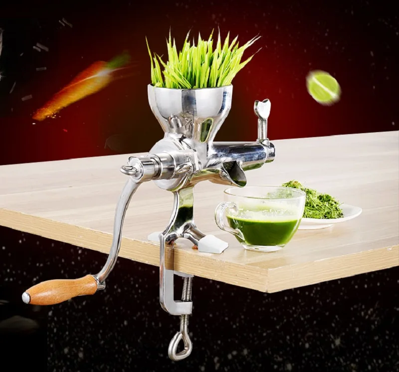 

New Stainless Steel Manual Juicer Fruit Vegetable Juice Extractor Orange Lemon Wheatgrass Squeezer 100% Original Juice