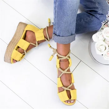 Puimentiua 2020 Fashion Torridity Women Sandals Female Beach Shoes Lace-up Wedge Heel Platform Comfortable Sandals Hemp Rope
Puimentiua 2020 Fashion Torridity Women Sandals Female Beach Shoes Lace-up Wedge Heel Platform Comfortable Sandals Hemp Rope