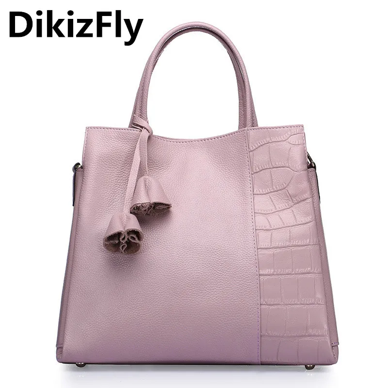 

DikizFly Fashion women bags Genuine Leather Luxury Handbags Designer Bolsa Feminina Sac a Main Bolsos Tote Big Shoulder Bag 2019