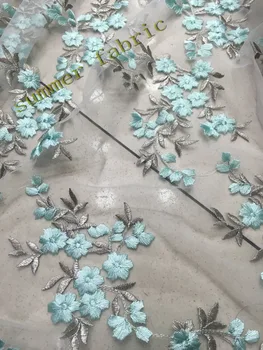 Nigeria wedding fabric S516 for high quality French embroidered net lace fabric in peach / blue / green
Nigeria wedding fabric S516 for high quality French embroidered net lace fabric in peach / blue / green