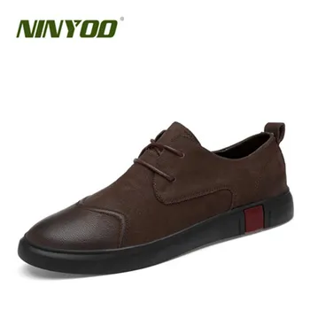 NINYOO Fashion Sneakers Men Shoes Genuine Leather Casual Shoes Wearproof Zapatos Hombre Lace Up Man Flats Shoes Big Size 45 46
NINYOO Fashion Sneakers Men Shoes Genuine Leather Casual Shoes Wearproof Zapatos Hombre Lace Up Man Flats Shoes Big Size 45 46