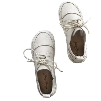 Korean version of Japanese fashion literary fresh college wind retro leather flat white shoes a pedal lazy women's shoes
Korean version of Japanese fashion literary fresh college wind retro leather flat white shoes a pedal lazy women's shoes