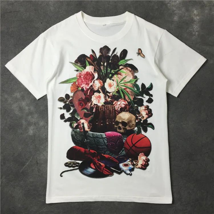 Chic women/men floral print T shirts comfort short sleeve Tee tops D583
Chic women/men floral print T shirts comfort short sleeve Tee tops D583