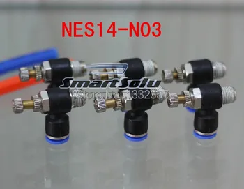 

Free shipping 20pcs/lot pneumatic fitting NES14-N03 3/8"NPT -14mm, Throttle valve ,air speed control
