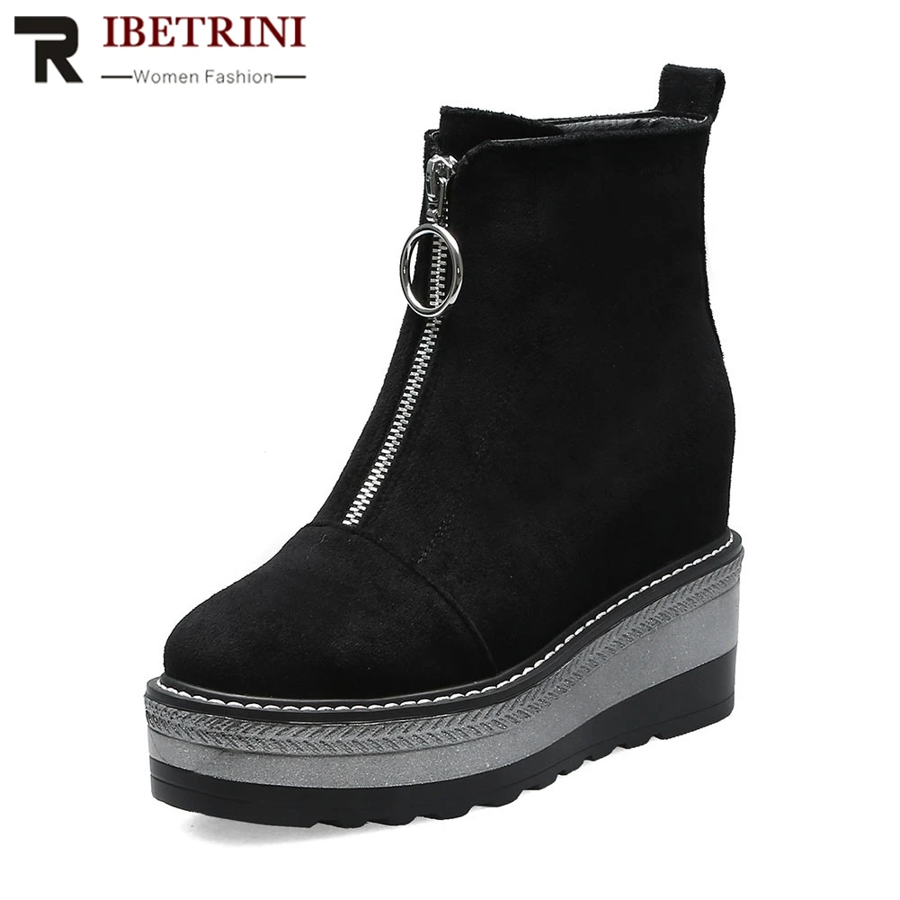 RIBETRNI Brand New Height Increasion Zip Flat Platform Women Shoes Woman Casual Party Ol Soft Autumn Winter Ankle Boots
RIBETRNI Brand New Height Increasion Zip Flat Platform Women Shoes Woman Casual Party Ol Soft Autumn Winter Ankle Boots
