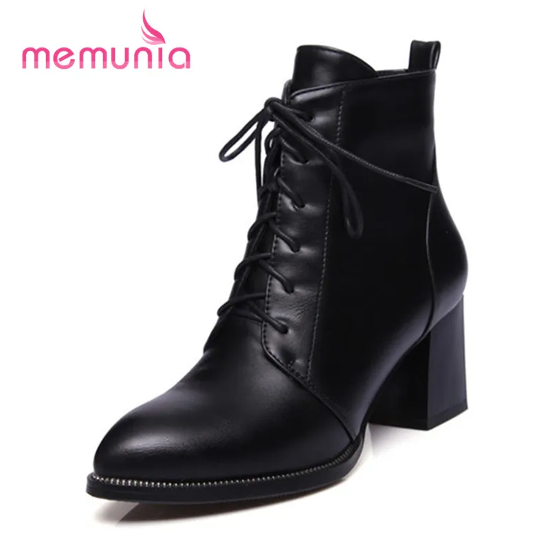 MEMUNIA women boots big size 33-42 fashion simple cross tied boots sexy pointed toe square heels 2020 new ankle boots
MEMUNIA women boots big size 33-42 fashion simple cross tied boots sexy pointed toe square heels 2020 new ankle boots