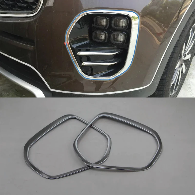 Car Accessories Exterior ABS Chrome Front Fog Light Lamp Cover Bezel Garnish Molding Trim 2pcs For Kia KX5/Sportage 2016
Car Accessories Exterior ABS Chrome Front Fog Light Lamp Cover Bezel Garnish Molding Trim 2pcs For Kia KX5/Sportage 2016