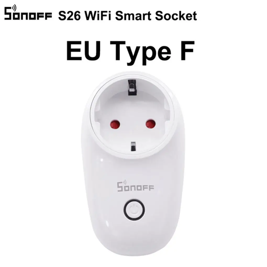 SONOFF S26 US/UK/CN/AU/EU WIFI Smart Plug Power Socket Light Switch Outlet Timer 220V Wireless Remote Control Alexa Google Home
SONOFF S26 US/UK/CN/AU/EU WIFI Smart Plug Power Socket Light Switch Outlet Timer 220V Wireless Remote Control Alexa Google Home