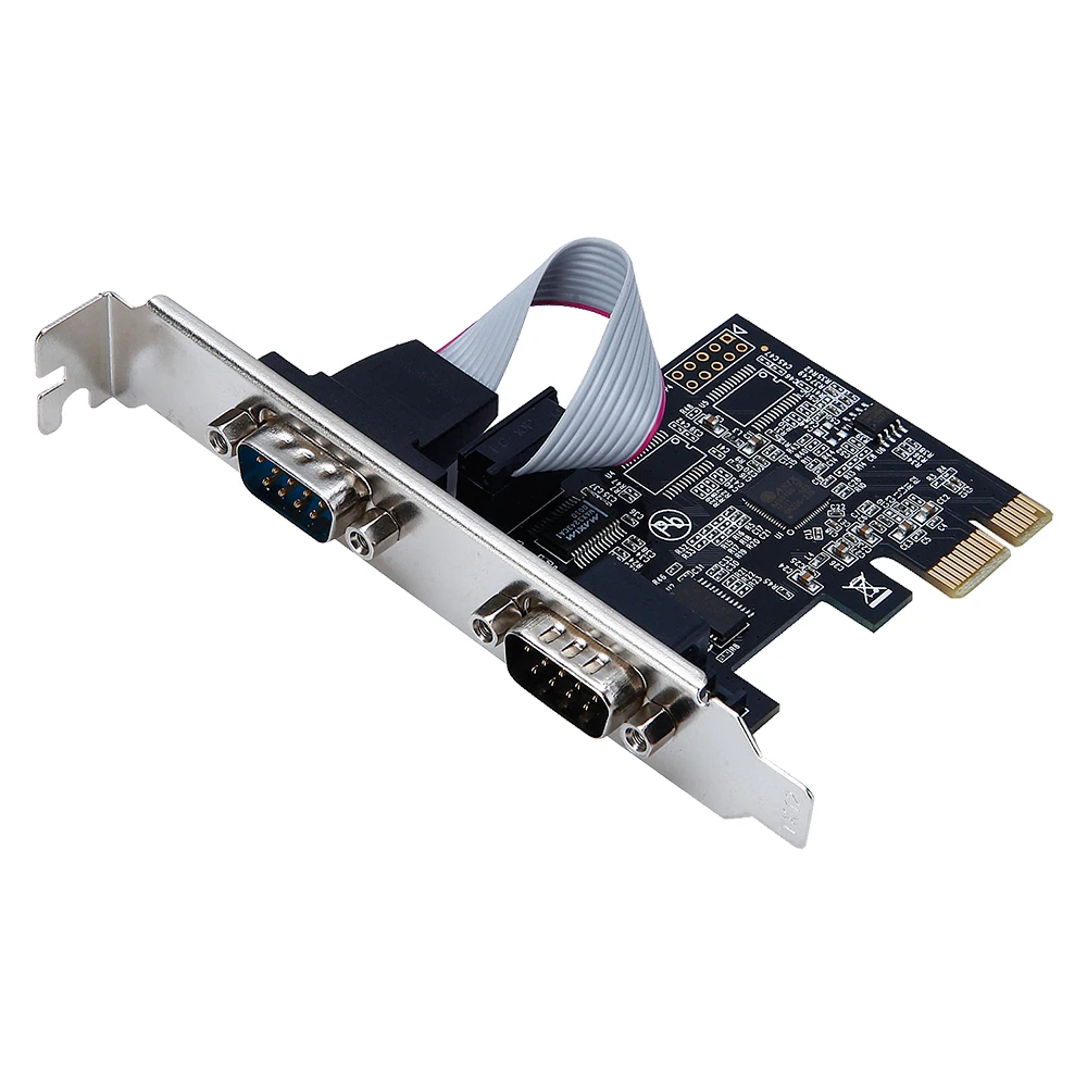 

DIEWU Best Price asix 99100 PCI express to 2 com card RS232 serial card