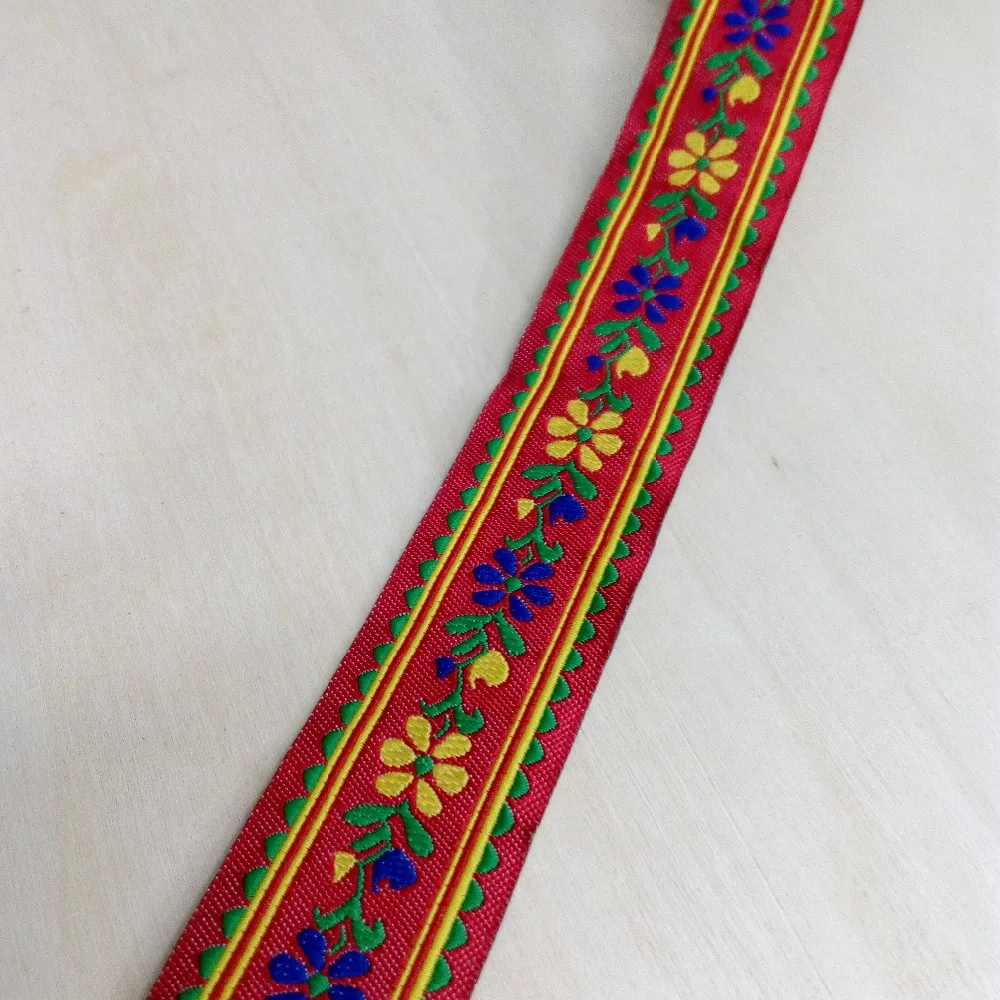 2.5cm 25mm 1' Red Yelow Flower Green Blue Bilateral Wedged Diy Bedding Costume Curtain Laciness National Jacquard Ribbon Webbing
2.5cm 25mm 1' Red Yelow Flower Green Blue Bilateral Wedged Diy Bedding Costume Curtain Laciness National Jacquard Ribbon Webbing