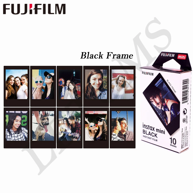 Fujifilm 10 листов Звездная полоса ЦУМ черная рамка Миньон мгновенная пленка