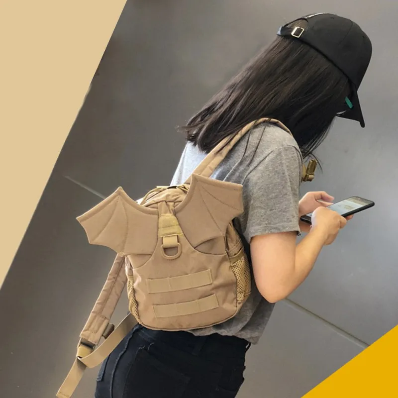 High Quality Outdoor Tool 1000D Nylon Tactical Bat Backpack Women Bat Wings Backpacks Teenage Girls Mini Black Bag Children
High Quality Outdoor Tool 1000D Nylon Tactical Bat Backpack Women Bat Wings Backpacks Teenage Girls Mini Black Bag Children