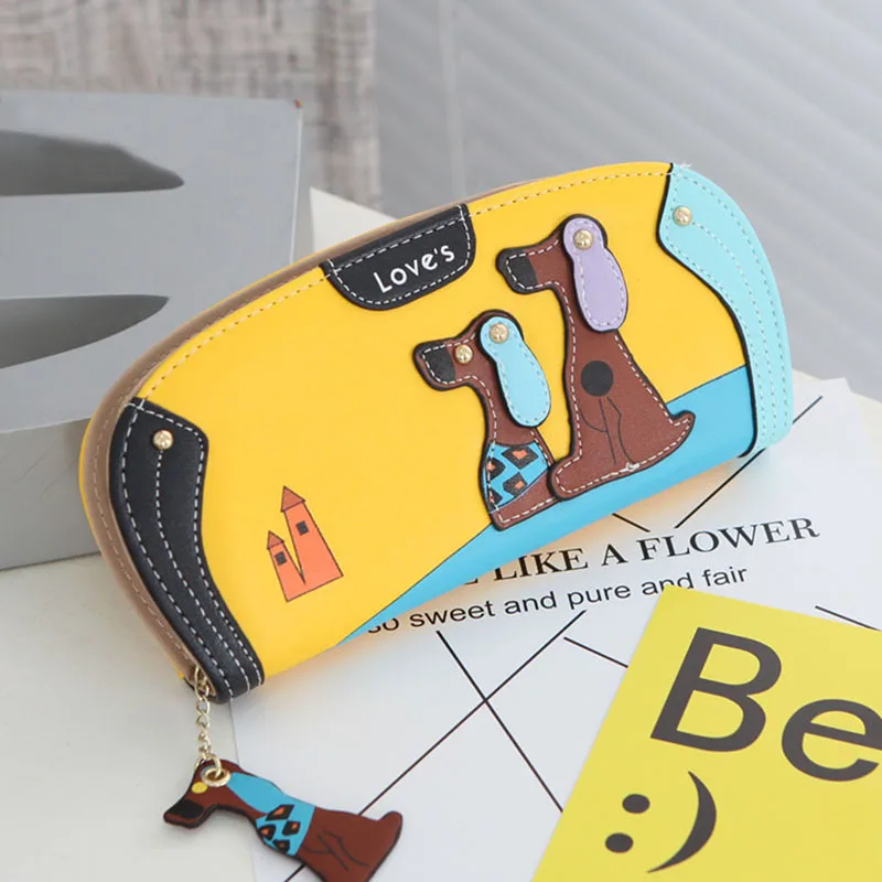 Fashion Cute Long Wallet Women Cartoon Dog Wallets Lady Clutch Female Change Purses PU Leather Puppy Zipper Card Holder carteira
Fashion Cute Long Wallet Women Cartoon Dog Wallets Lady Clutch Female Change Purses PU Leather Puppy Zipper Card Holder carteira