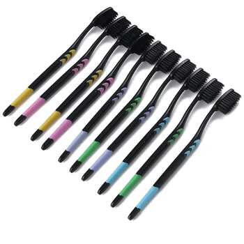 10 Pcs/Pack Double Ultra Soft Bamboo Charcoal Nano Toothbrush Black Tooth Brush Dental Personal Oral Care Health Tools
10 Pcs/Pack Double Ultra Soft Bamboo Charcoal Nano Toothbrush Black Tooth Brush Dental Personal Oral Care Health Tools
