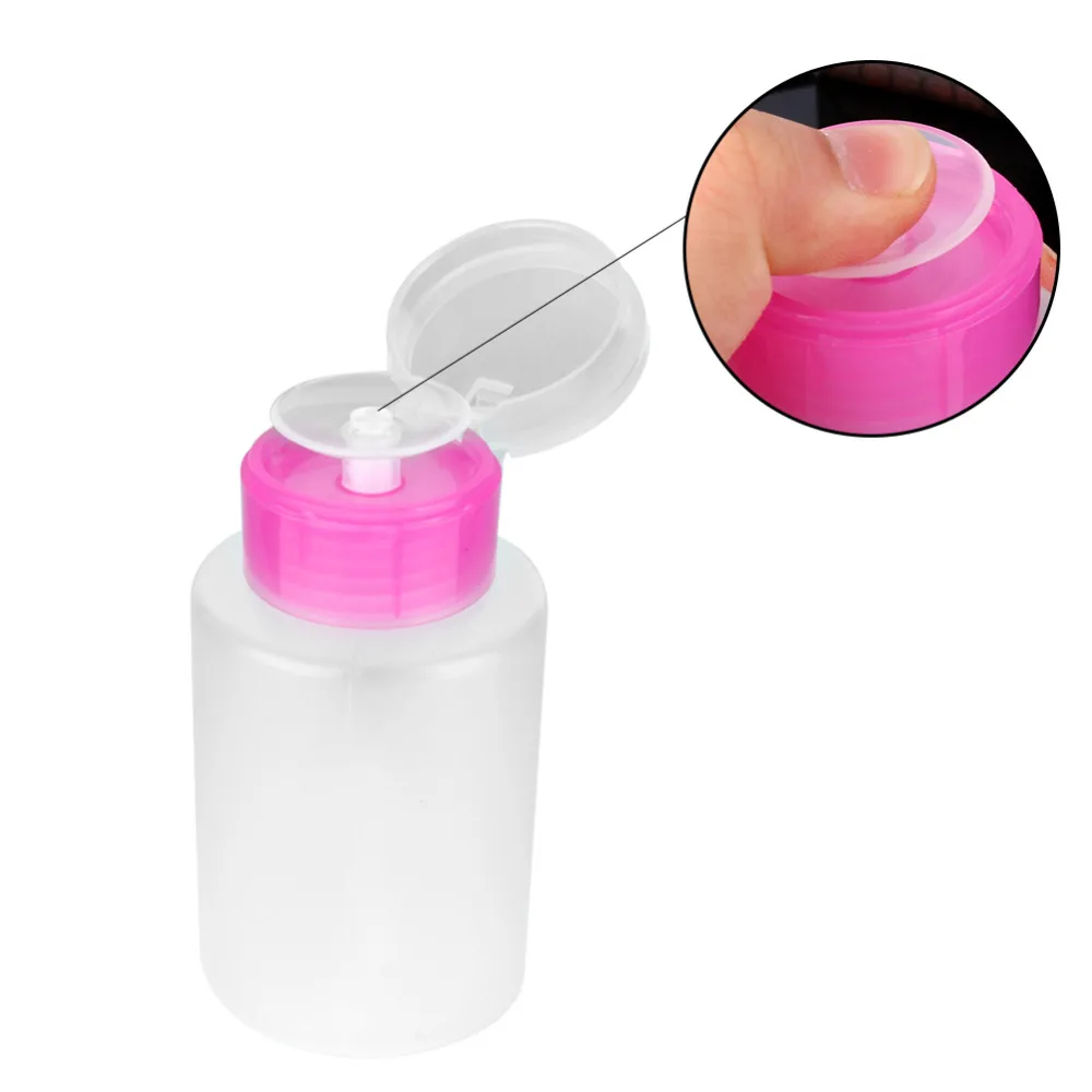 

original 60ml nail art empty pump bottle reusable containers dispenser container liquid bottles clean nail polish remover tools