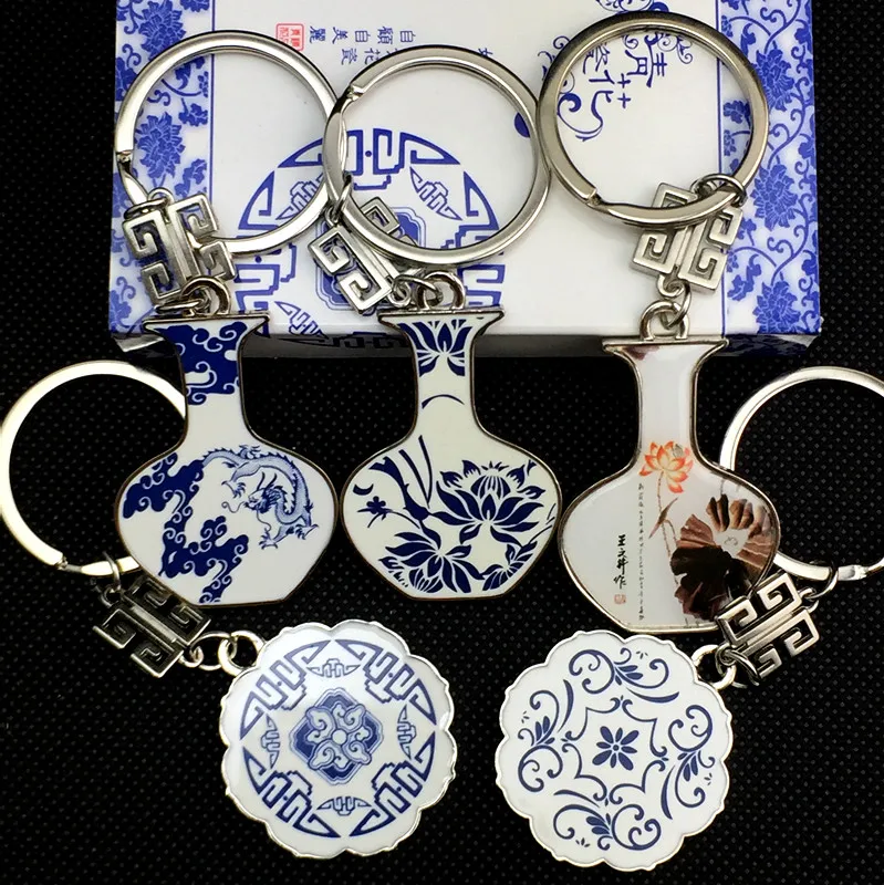 Chinese Style Features Blue and White Porcelain Keychains Abroad Business Gifts Creative Small Gifts for Foreigners
Chinese Style Features Blue and White Porcelain Keychains Abroad Business Gifts Creative Small Gifts for Foreigners